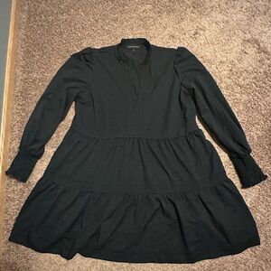 Gibsonlook Long Sleeve Decked Out Day Dress in Black